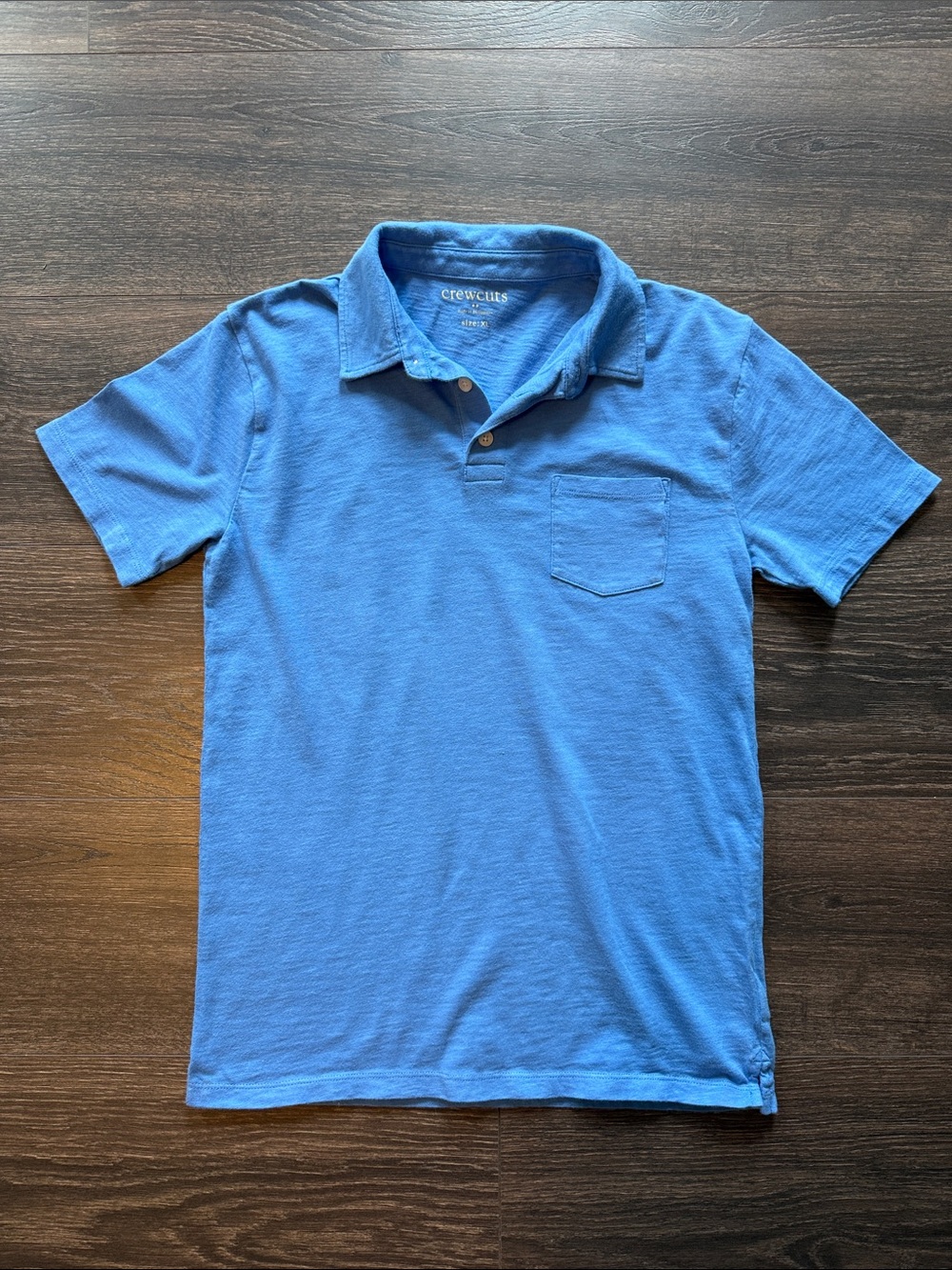 Crewcuts Blue Polo Shirt with Chest Pocket, Size  XL